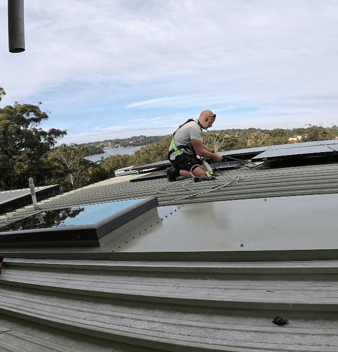 Solar panels installed on a Sydney residential roof