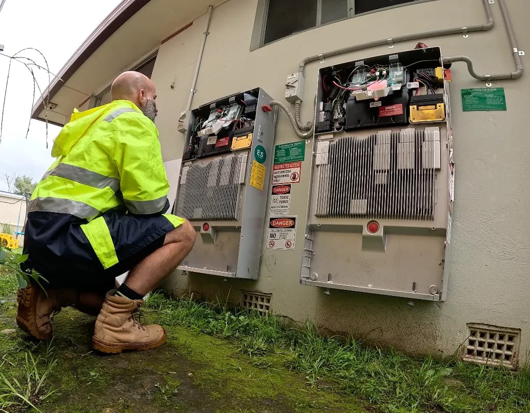 Level 2 ASP electrician installing a controlled load off-peak circuit at a Sydney property