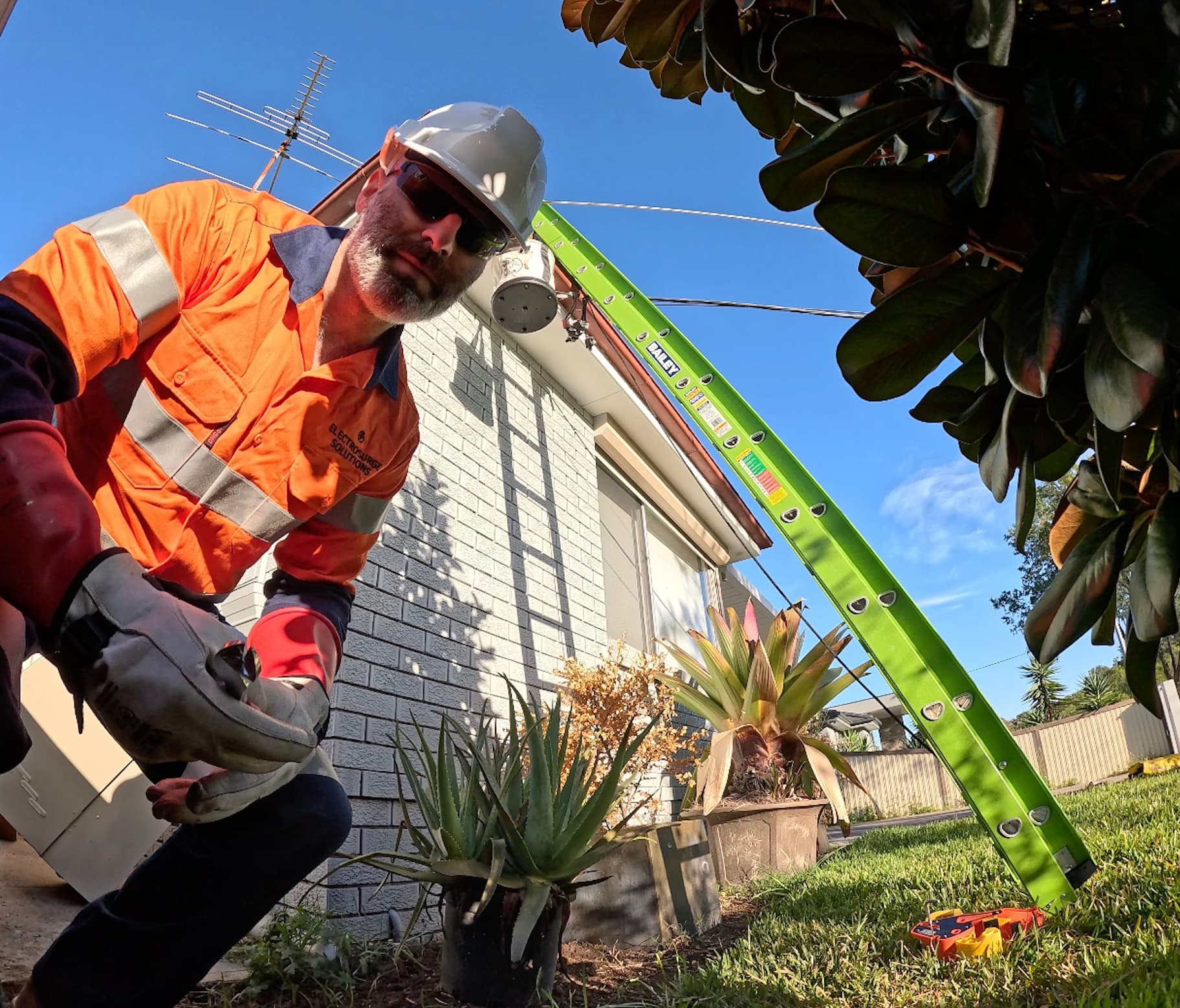 Level 2 ASP electrician on residential service mains job, Sydney