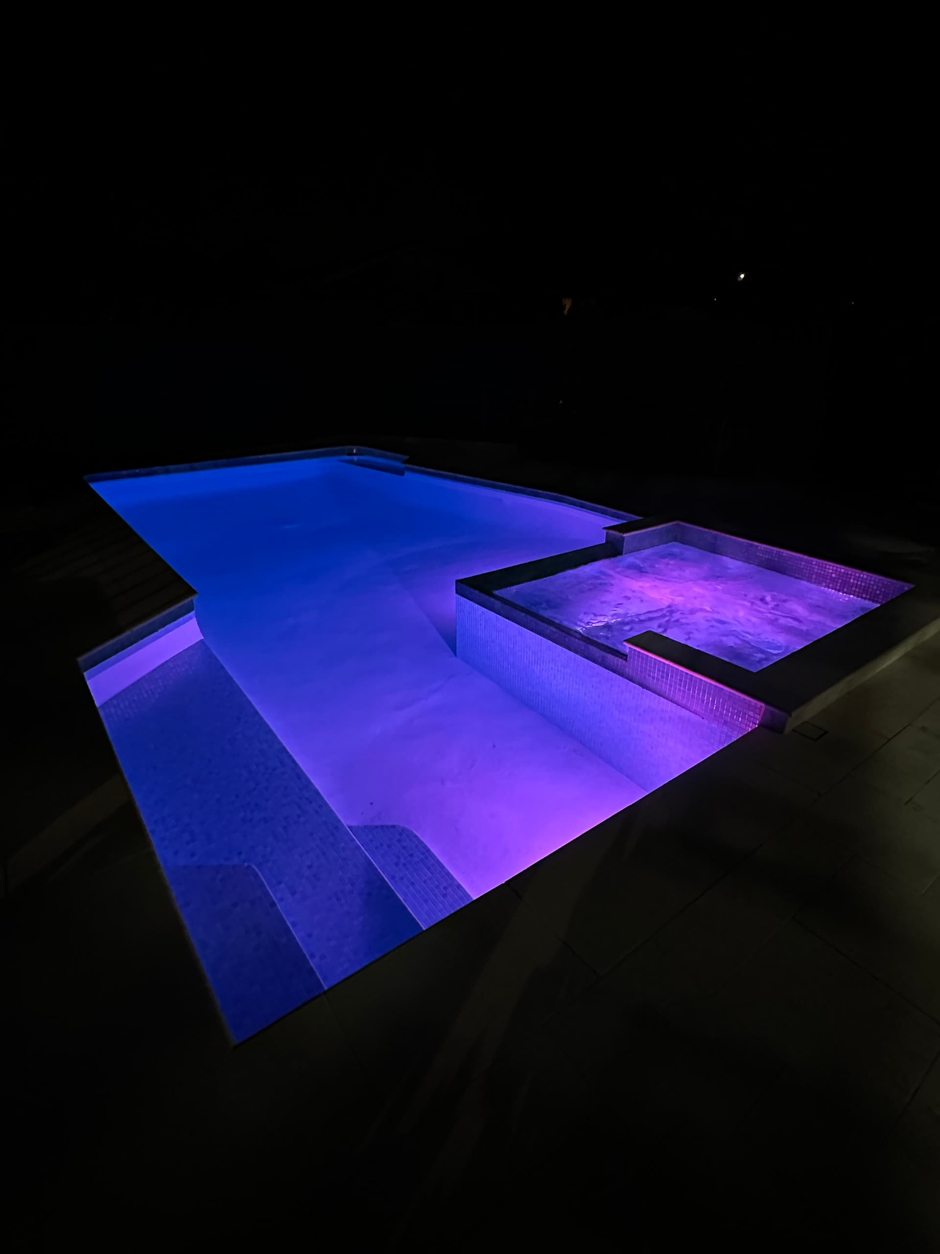 Pool lighting installation on a residential property in Sydney